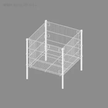 Корзина средняя, глубина 510 (695х695х735 мм), цвет белый
