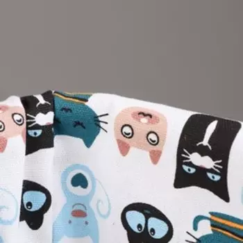 Корзина стеллажная "Котики", 34х25х15 см, белый