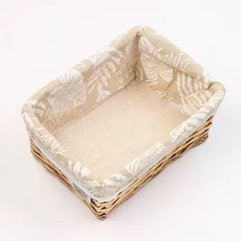 Корзина стеллажная "Листья", 340 х 250 х 150 мм, бежевая