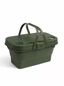 Корзина - столик Maclay 2 в 1, складная, 4728.523.5 см, стол 452816 см, зелёная