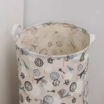 Корзина для белья Доляна «Париж», текстильная, 353560 см