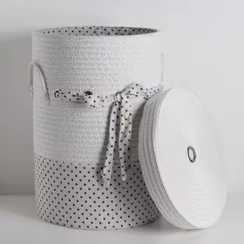 Корзина для белья универсальная плетёная Доляна «Грей», 414155,5 см, цвет белый