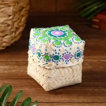 Корзинка бамбуковая "Весна" 9х9х9 см