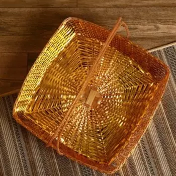 Корзинка для фруктов "Аниса" алюминий, 52х52х8 см