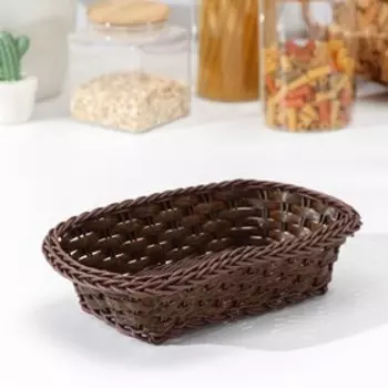 Корзинка для подачи Доляна «Древо», 24177 см, коричневая