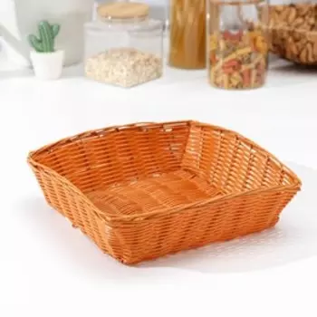 Корзинка для фруктов и хлеба Доляна «Капучино», 20×20×7 см