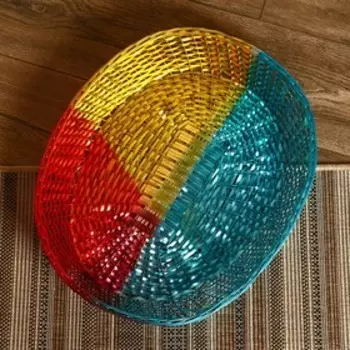 Корзинка для фруктов "Зульфия" алюминий, 50х43х8 см