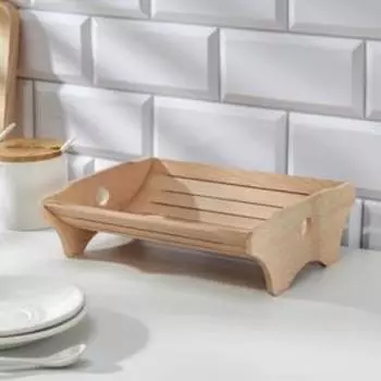 Хлебница деревянная «Хозяюшка» средняя, бук, 25×19×7,5 см