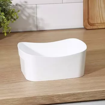 Корзинка для хранения без крышки, 1,6 л, 19148 см, цвет белый