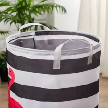 Корзинка для игрушек «Фламинго» 34×34×45 см