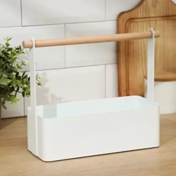 Корзинка для мелочей Доляна «Эстетика», 20×10×22 см, цвет белый