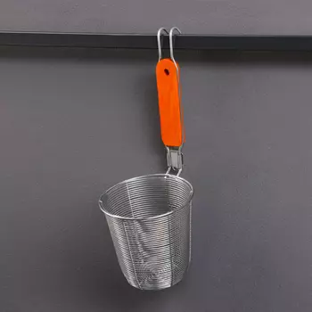 Корзинка для картошки фри Шафран, высота 31 см, деревянная ручка, металл