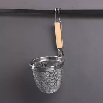 Корзинка для картошки фри Шафран, высота 34 см, деревянная ручка, металл