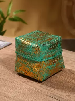 Корзинка плетёная «Голден мини», 121210 см, голубая