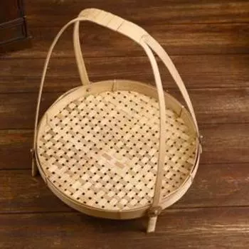 Корзинка плетёная, бамбук "Сурья" 30x30х45см