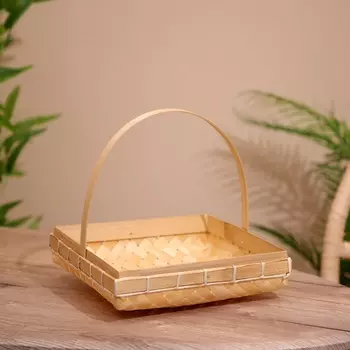 Корзинка плетёная, 252525 см, бамбук