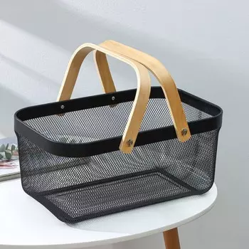 Корзинка универсальная LaDоm, прямоугольная, 4024.518.5 см, чёрная