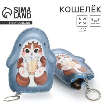 Кошелек детский «Кот-акула», 811 см