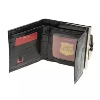 Кошелек, фермуар, чёрный, крокодил