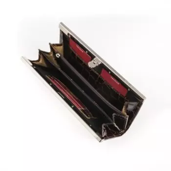 Кошелек, фермуар, коричневый, крокодил