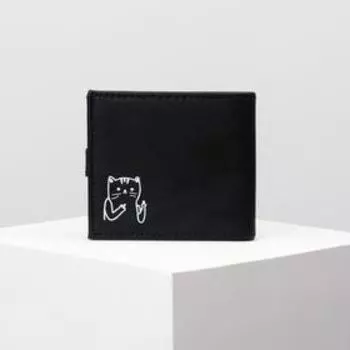 Кошелек искусственная кожа "Котэ", на кнопке, черный