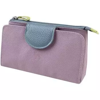 Кошелек-косметичка н/к, кнопка, цвет сиреневый