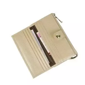 Кошелек, магнит, 18 карманов, 1 отдел для мелочи, н/к пудра розовый перламутр