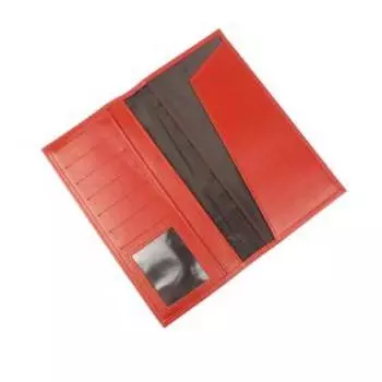Кошелек н/к, без застежки, карманов 7, цвет красный матовый Клч959