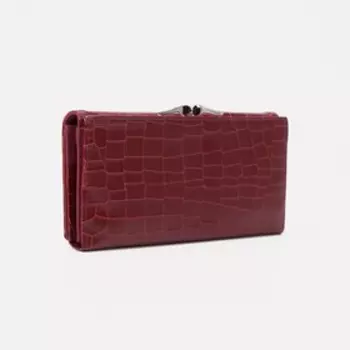 Кошелек на кнопке, цвет бордовый