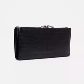 Кошелек на кнопке, цвет черный