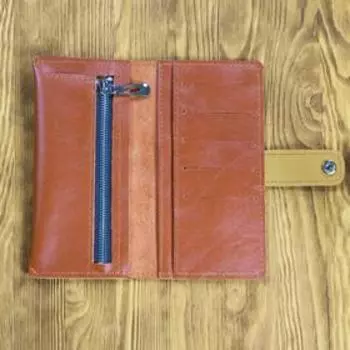 Кошелек на кнопке мини «Кот в шарфике», рыжий