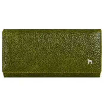 Кошелек на кнопке, отд. Для купюр/карт(6)/монет, цвет болотный 18х9х2,5см