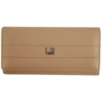 Кошелек на кнопке, отдел для карт(9)/монет(фермуар)/купюр(2), цвет бежевый