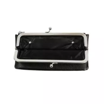 Кошелек, отдел на фермуаре, цвет черный 19х11х4см