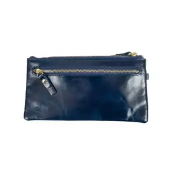 Кошелек, отдел на молнии, цвет синий 19х10х1см