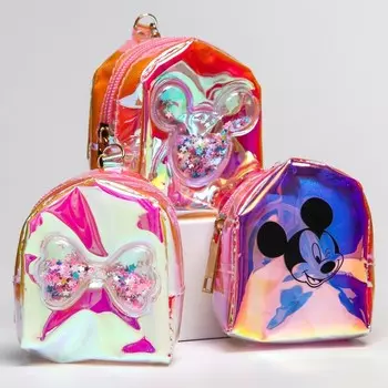 Кошелек "Рюкзачок Микки ", 7,5*4*8,5 см, перламутр, МИКС