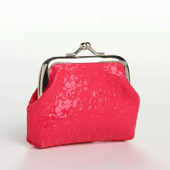 Кошелёк-монетница на фермуаре, 91.56.5 см, глянцевый, розовый