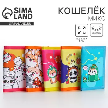 Кошелёк детский «Милые друзья», 2411.5 см, МИКС