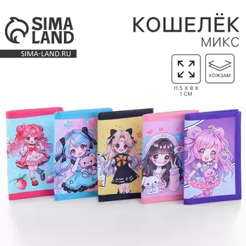 Кошелёк детский «Мир аниме», 2411.5 см, МИКС