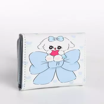 Кошелёк детский на кнопке, цвет белый