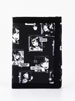 Кошелёк детский на липучке «Комикс», чёрный