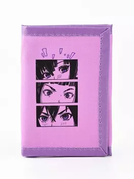 Кошелёк детский на липучке «Комиксы», сиреневый