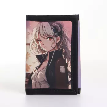 Кошелёк детский на липучке «Выбражулька», цвет бежевый/сиреневый