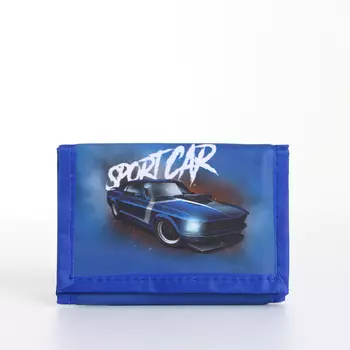 Кошелёк детский на липучке «Выбражулька», цвет синий