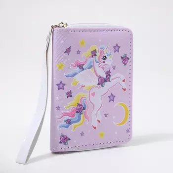 Кошелёк детский на молнии «Выбражулька», цвет сиреневый