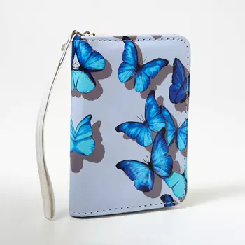 Кошелёк на молнии «Выбражулька», цвет голубой