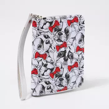 Кошелёк детский на молнии «Выбражулька», цвет белый/красный