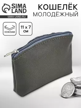 Кошелёк молодёжный, серый, 117 см