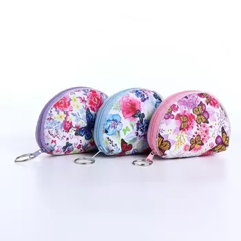 Кошелёк-монетница на молнии, 11.53.58 см, с принтом, МИКС