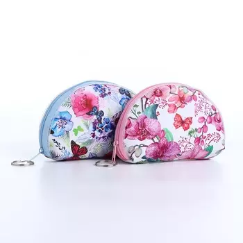 Кошелёк-монетница на молнии, 13.53.59 см, с принтом, МИКС